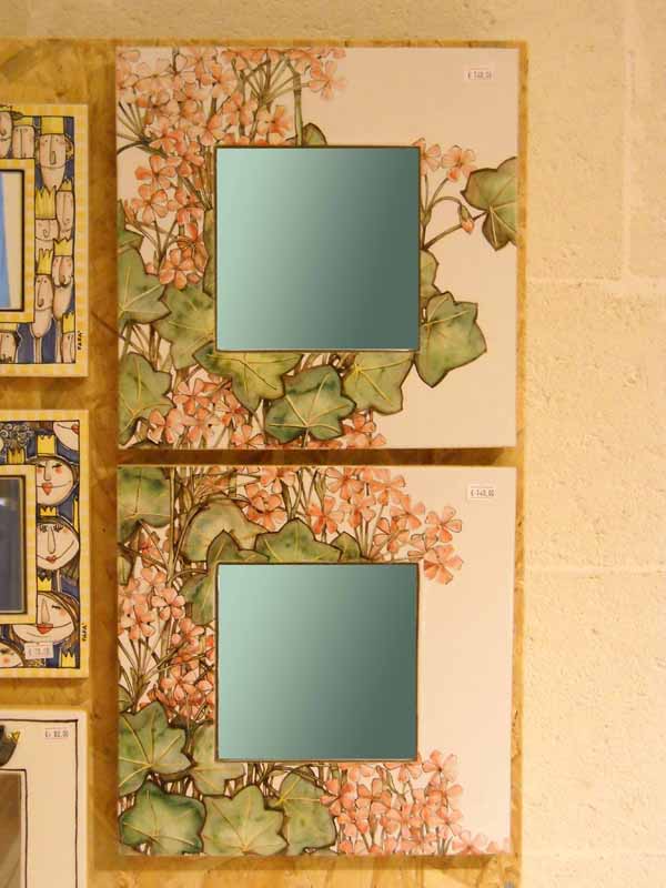 5_Specchi_ceramica_decorata_mano_fiori_30 5_Specchi_ceramica_decorata_mano_fiori_30